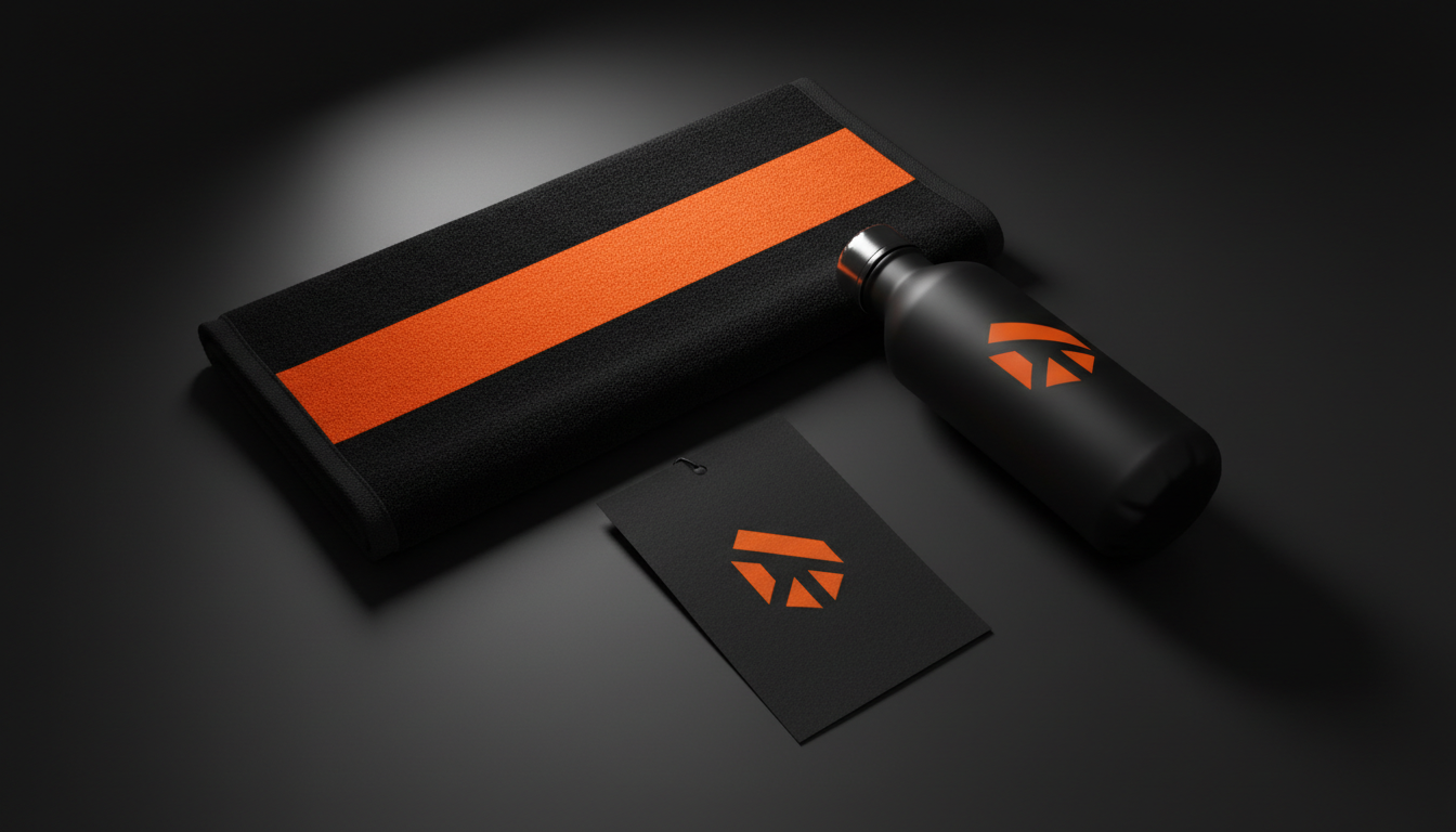 Forge Fitness Studio brand system mockup