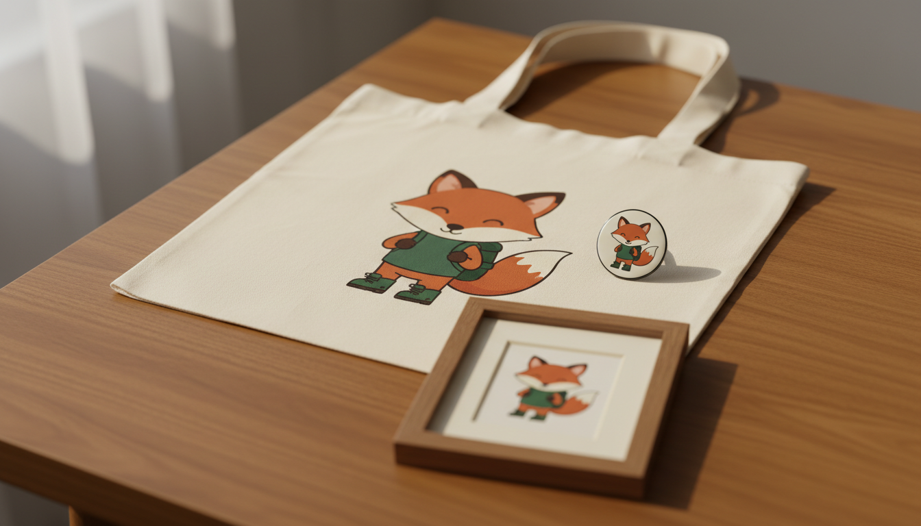 Wanderlust Trail Co. mascot illustration on merch