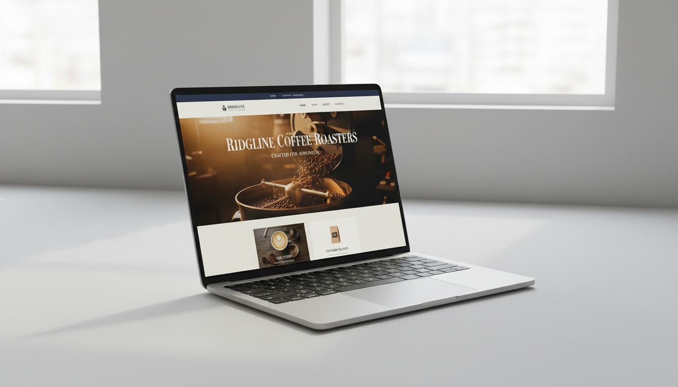 Ridgeline Coffee Roasters website mockup